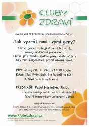 KZ Opava - Jak vyzrát nad svými geny - letáček