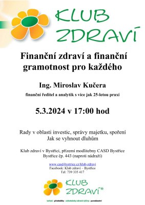 Finanční zdraví a finanční gramotnost pro každého