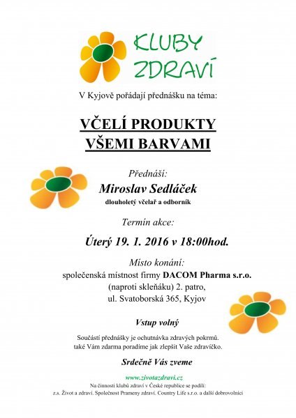 Klub zdraví Kyjov - leden 2016